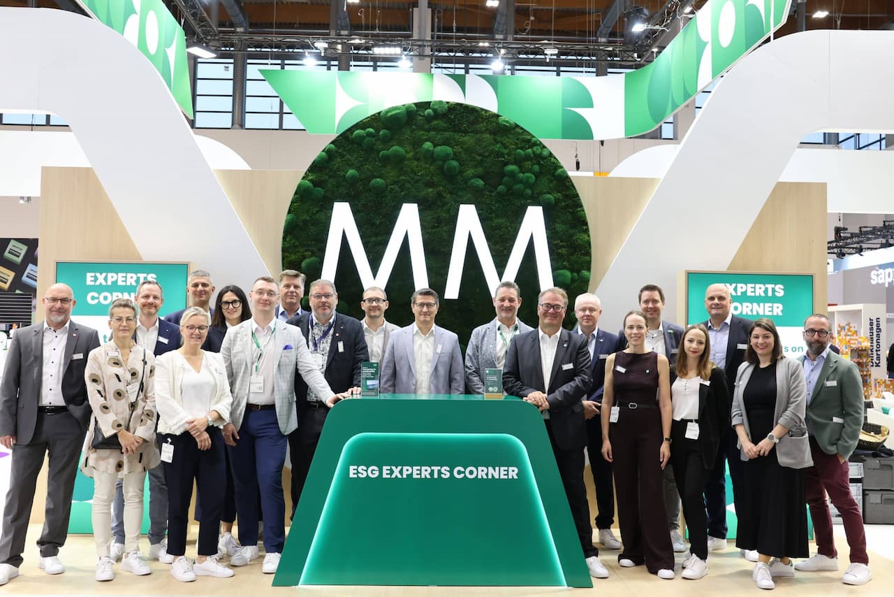 MM Group booth at FACHPACK 2025, Europe’s leading packaging industry trade fair.