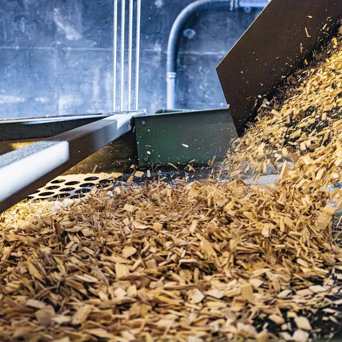 Raw wood prepared for production at MM's Follacell Mill.