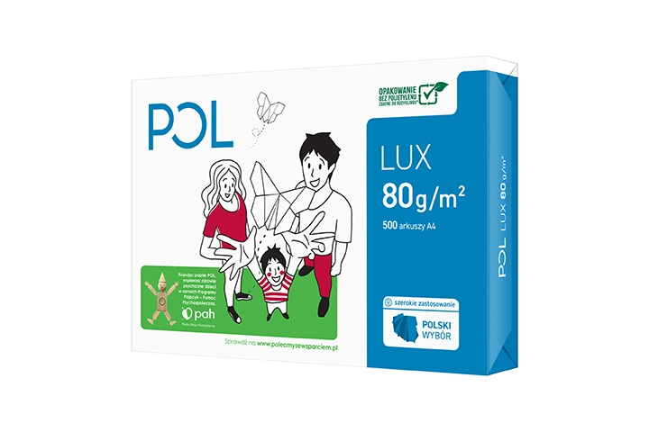 POLlux fibre-based recyclable polyethylene-free paper